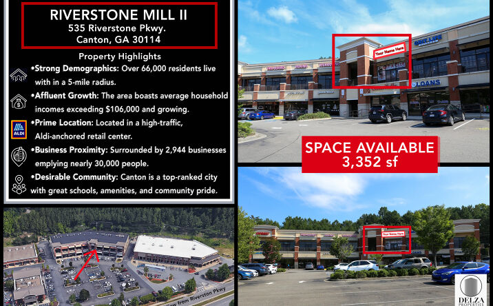 Pictures of Retail, Office property located at 535 Riverstone Pkwy, Canton, GA 30114 for lease - image #1