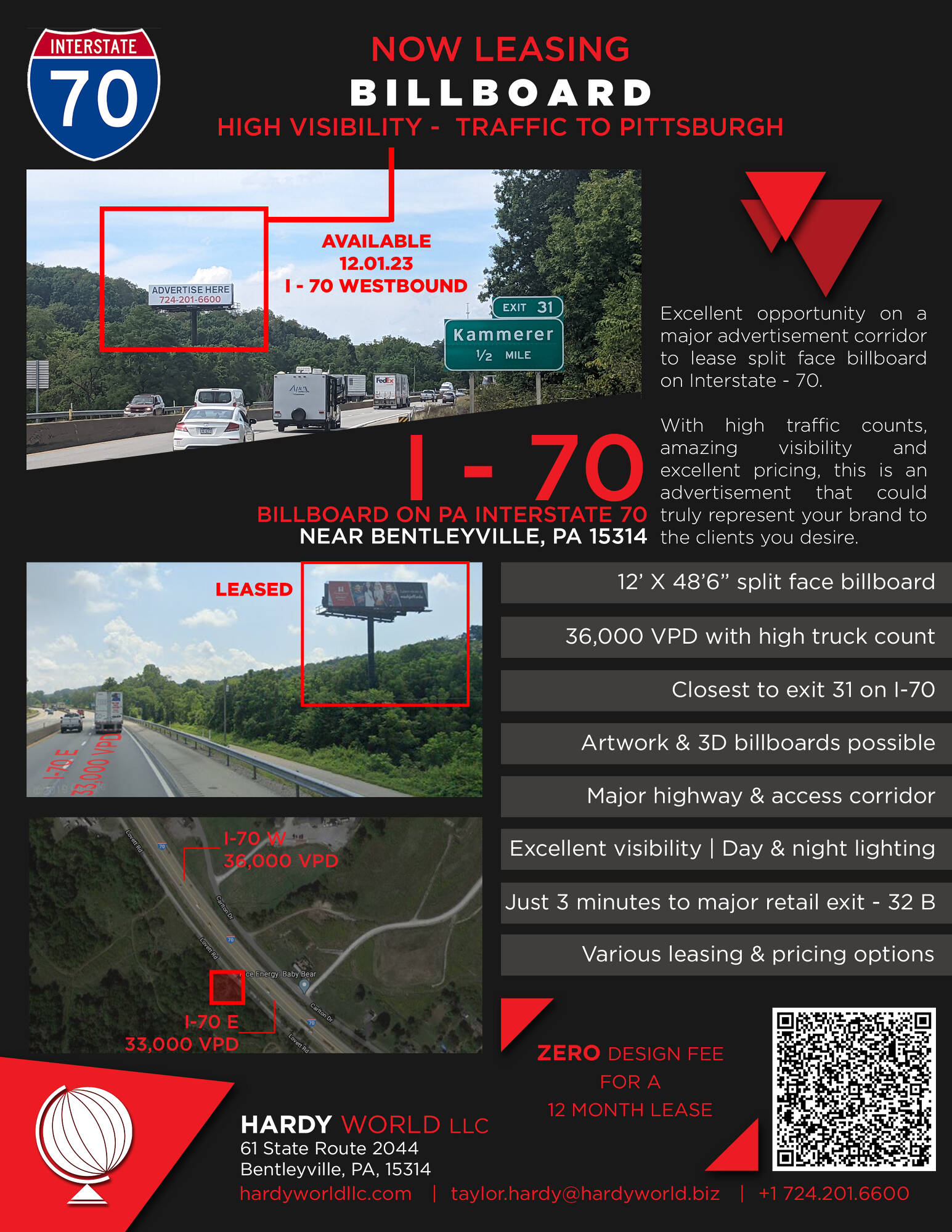 I 70 Bill Board, Bentleyville, PA 15314