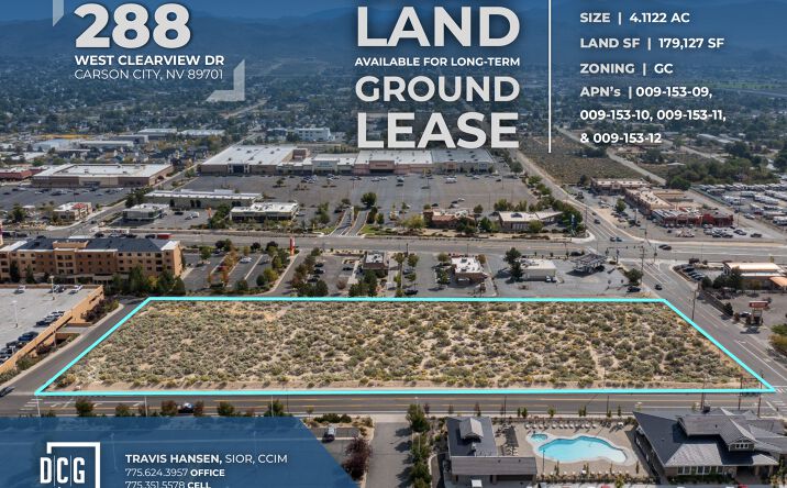 Pictures of Land property located at 288 W Clearview Dr, Carson City, NV 89701 for lease - image #1