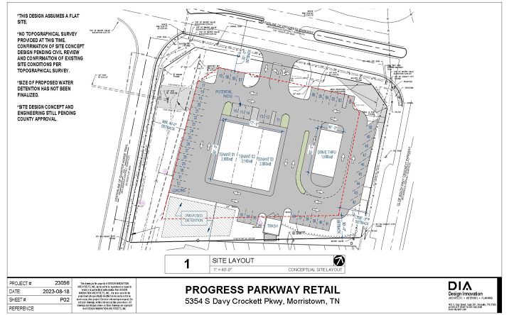 Pictures of Retail property located at 5354 S Davy Crockett Pkwy, Morristown, TN 37813 for lease - image #1