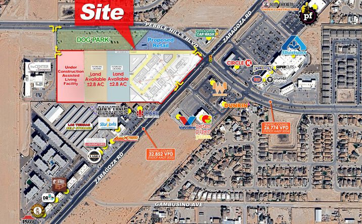 Pictures of Land property located at Swc Zaragoza & Pebble Hills, El Paso, TX 79938 for lease - image #1