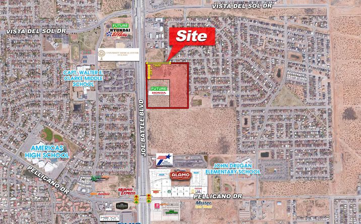 Pictures of Land property located at NEQ Joe Battle & Pellicano, El Paso, TX 79928 for lease - image #1