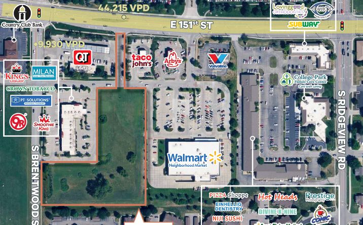 Pictures of Land property located at 18555 West 151st Street, Overland Park, KS 66062 for lease - image #1