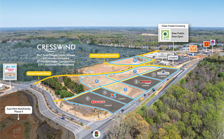 Pictures of Retail, Land, Restaurant property located at Albemarle Road & Cresswind Boulevard, Charlotte, NC 28227 for lease - image #1