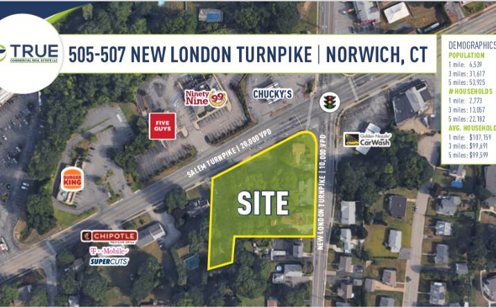 Pictures of Land property located at 505-507 New London Turnpike, Norwich, CT 06360 for lease - image #1