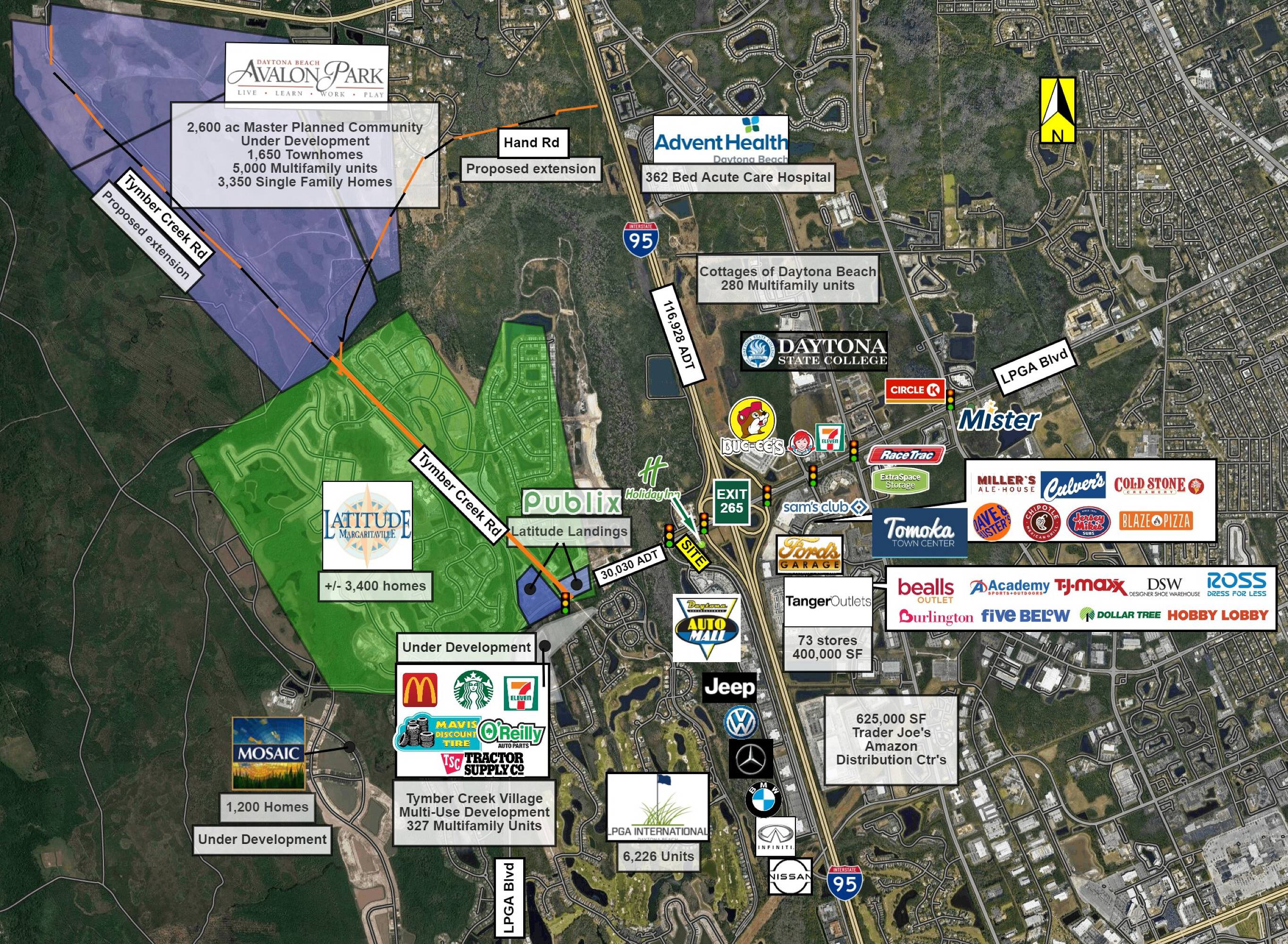 North Tomoka Farms Rd and LPGA Blvd, Daytona Beach, FL 32124