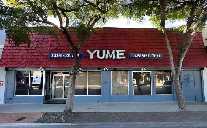 Yume Sushi storefront in downtown Sarasota