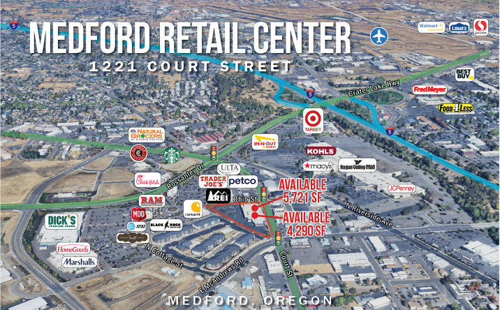 Pictures of Retail property located at 1221 Court Street, Medford, OR 97501 for lease - image #1