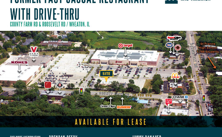 Pictures of Retail property located at 625 S County Farm Rd, Wheaton, IL 60187 for lease - image #1