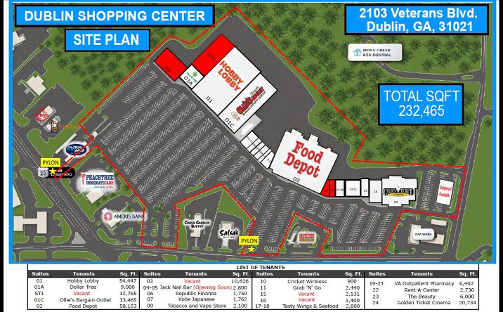 Pictures of Retail, Restaurant, Special Purpose property located at 2103 Veterans Blvd, Dublin, GA 31021 for lease - image #1