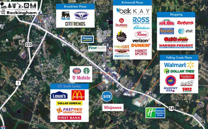 Pictures of Retail, Office property located at 125 Biltmore Dr, Rockingham, NC 28379 for lease - image #1