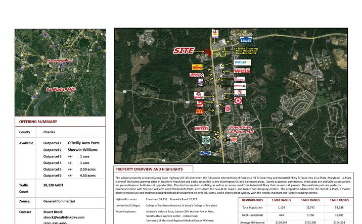 Pictures of Retail, Restaurant property located at Crain Hwy, La Plata, MD 20646 for lease - image #1