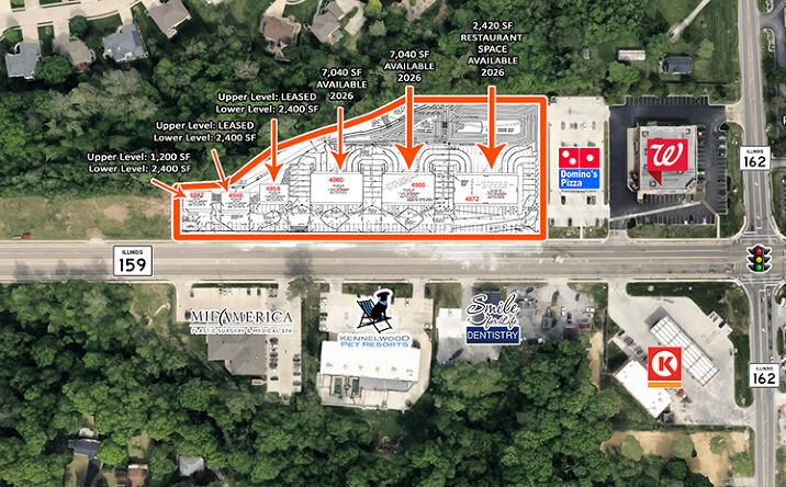 Pictures of Retail, Office property located at 4942 IL Route 159 Mar, Maryville, IL 62034 for lease - image #1