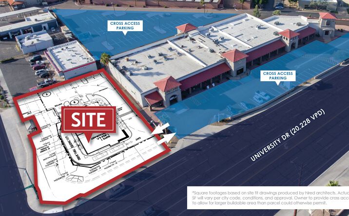 Pictures of Land property located at 1961 E University Dr, Mesa, AZ 85203 for lease - image #1