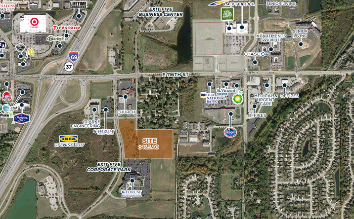 Pictures of Retail property located at 116th Street & USA Parkway, Fishers, IN 46037 for lease - image #1