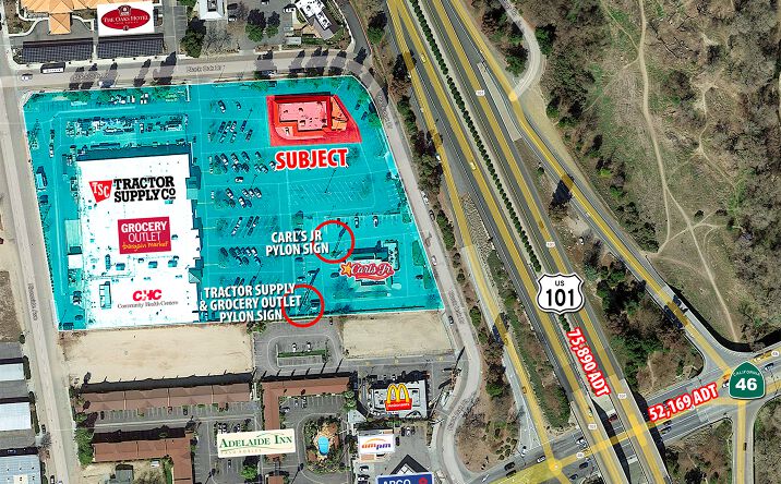 Pictures of Retail property located at 2805 Black Oak Dr, Paso Robles, CA 93446 for lease - image #1
