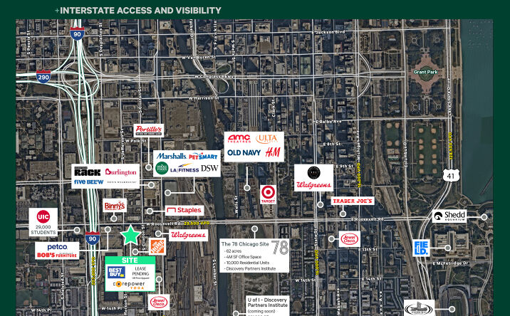 Pictures of Retail property located at Roosevelt Rd & Jefferson St, Chicago, IL 60607 for sales - image #1