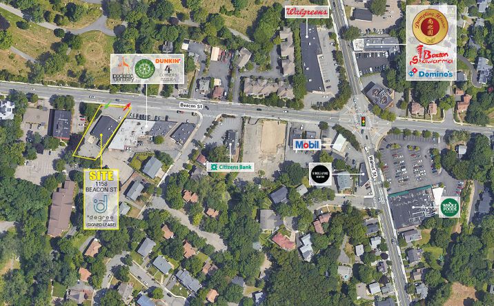 Pictures of Retail, Restaurant property located at 1158 Beacon St, Newton, MA 02461 for lease - image #1