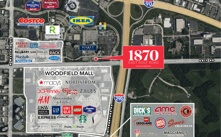 Pictures of Retail, Restaurant property located at 1870 E Golf Rd, Schaumburg, IL 60173 for lease - image #1