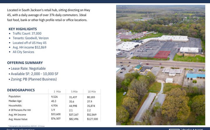Pictures of Land property located at 1340 S Highland Ave, Jackson, TN 38301 for lease - image #1