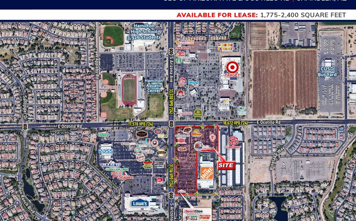 Pictures of Retail property located at Sec of Arizona Ave and Ocotillo Rd, Chandler, AZ 85248 for lease - image #1