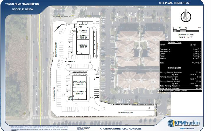 Pictures of Retail, Restaurant property located at 100 Maguire Park St, Ocoee, FL 34761 for lease - image #1