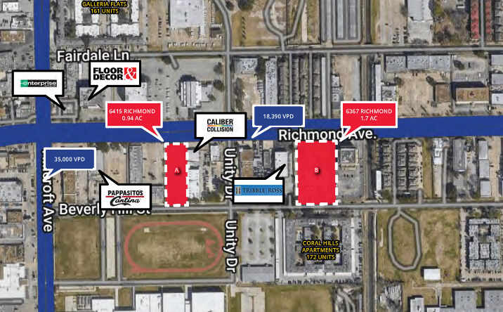 Pictures of Land property located at 6367 Richmond Ave., Houston, TX 77057 for sales - image #1