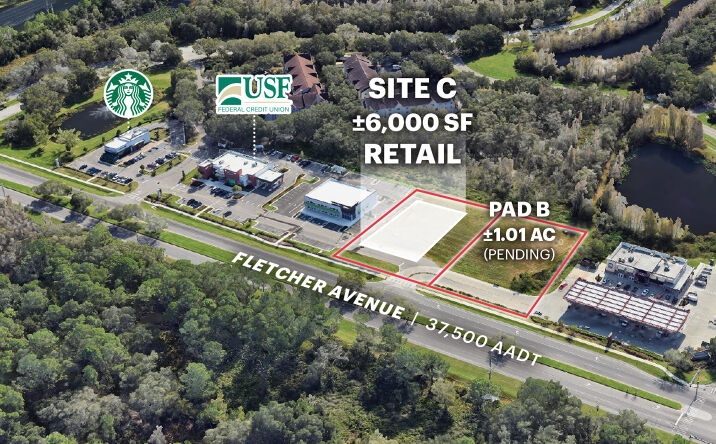 Pictures of Retail property located at 7141 E Fletcher Ave, Temple Terrace, FL 33637 for lease - image #1