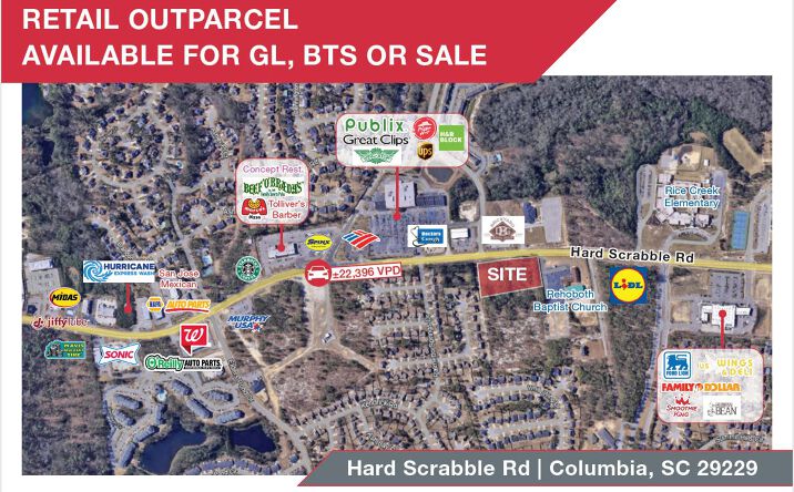 Pictures of Land property located at Hard Scrabble Rd, Columbia, SC 29229 for lease - image #1