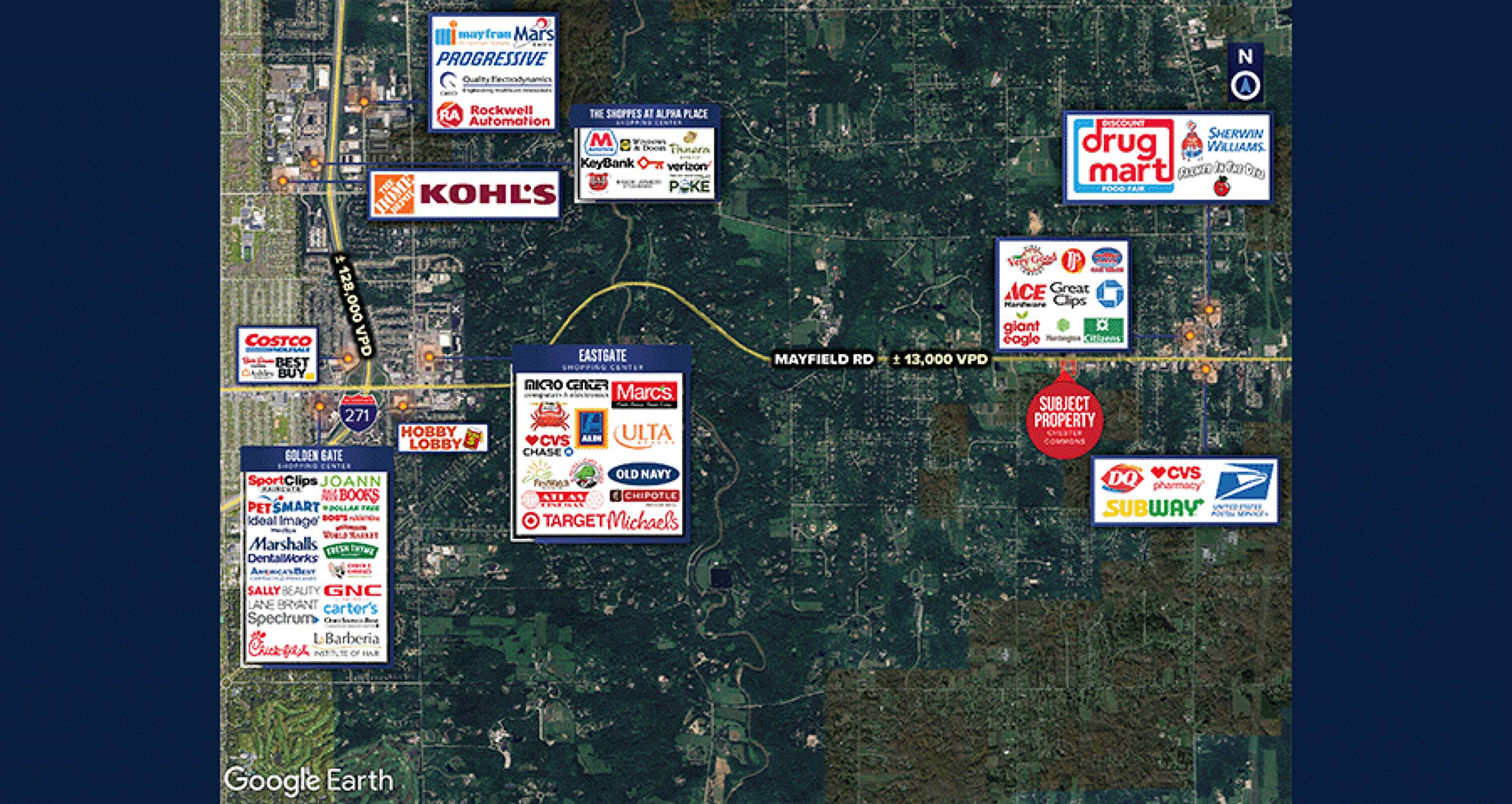 Mayfield Rd Map 8009 Mayfield Rd, Chesterland, OH 44026 | Crexi.com