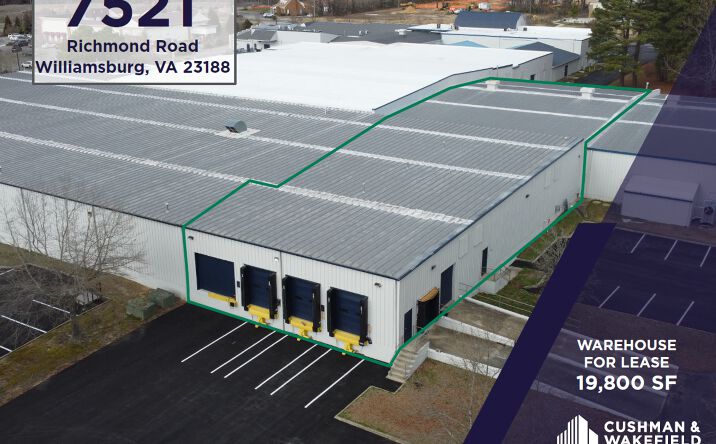 Pictures of Industrial property located at 7521 Richmond Rd, Williamsburg, VA 23188 for lease - image #1