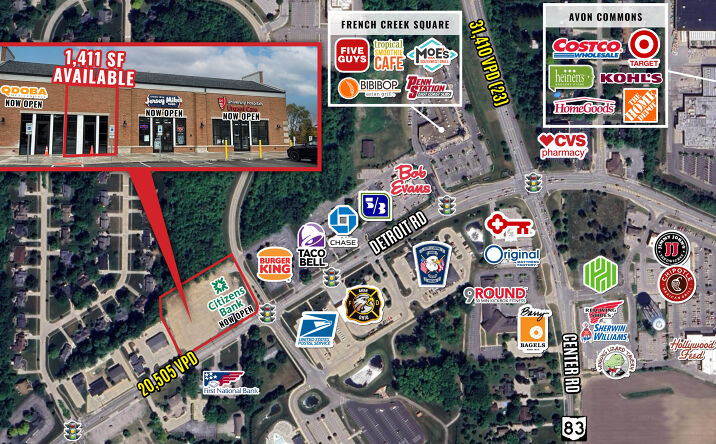 Pictures of Retail, Restaurant property located at 36290 Detroit Rd, Avon, OH 44011 for lease - image #1