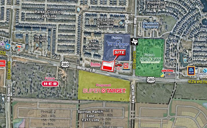 Pictures of Retail property located at NWC of US-380 & Main St, Little Elm, TX 76227 for lease - image #1