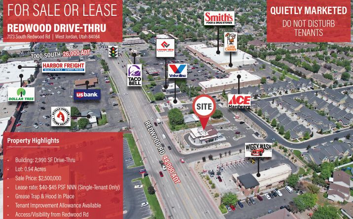 Pictures of Retail property located at 7173 S Redwood Rd, West Jordan, UT 84084 for lease - image #1