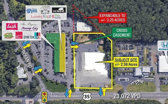 Pictures of Retail, Office, Land property located at 2106 Route 35, Sea Girt, NJ 08750 for lease - image #1