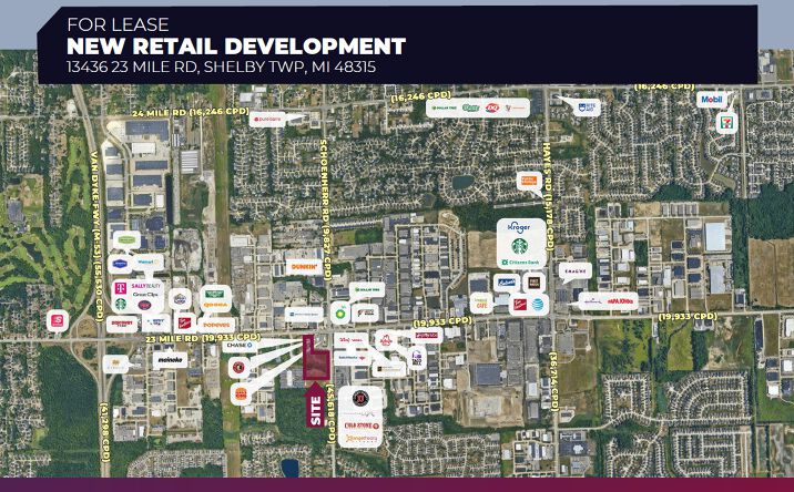 Pictures of Retail, Land property located at 13436 23 Mile Rd, Shelby Township, MI 48315 for lease - image #1