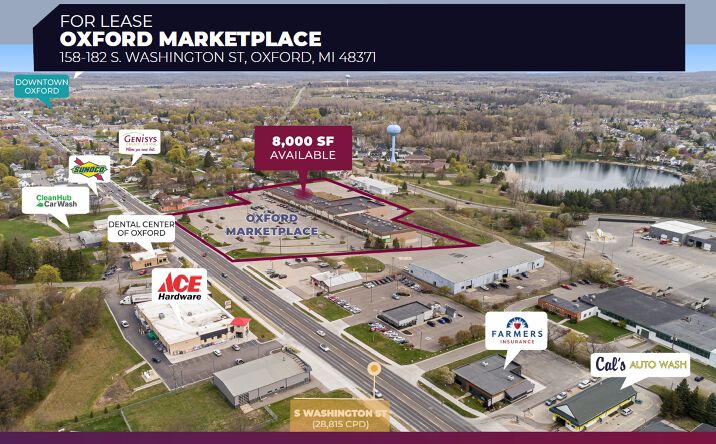 Pictures of Retail property located at 158-182 S Washington St, Oxford, MI 48371 for lease - image #1