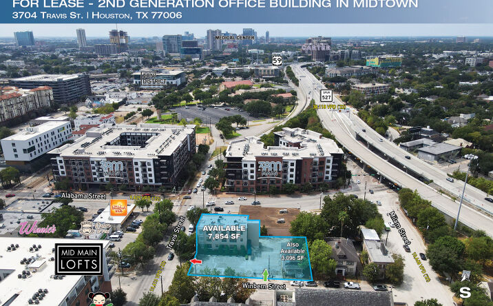 Pictures of Office property located at 3704 Travis St, Houston, TX 77002 for lease - image #1