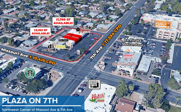 Pictures of Retail, Restaurant property located at Northwest Corner of Missouri Ave & 7th Ave, Phoenix, AZ 85013 for lease - image #1