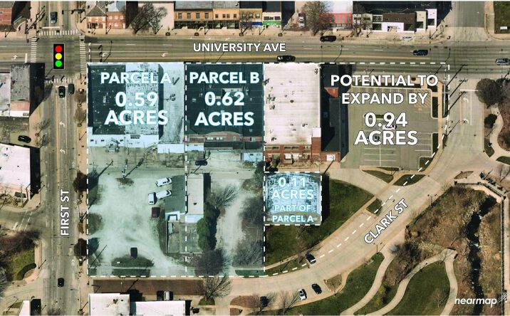 Pictures of Retail, Land property located at 101–107 E University Ave & 102–106 E Clark Street, Champaign, IL 61820 for lease - image #1