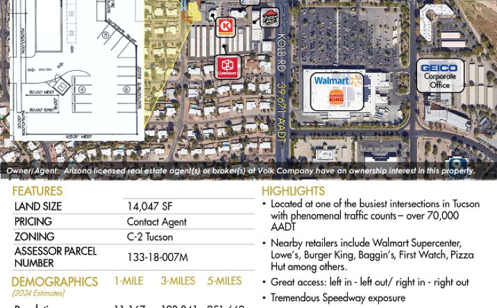 Pictures of Land property located at 7000 E Speedway Blvd, Tucson, AZ 85710 for lease - image #1