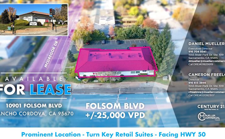 Pictures of Retail, Office property located at 10901 Folsom Blvd, Rancho Cordova, CA 95670 for lease - image #1