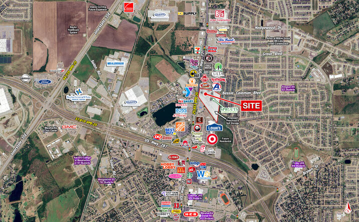 Pictures of Retail property located at Hwy 77 & bessie coleman, Waxahachie, TX 75165 for lease - image #1
