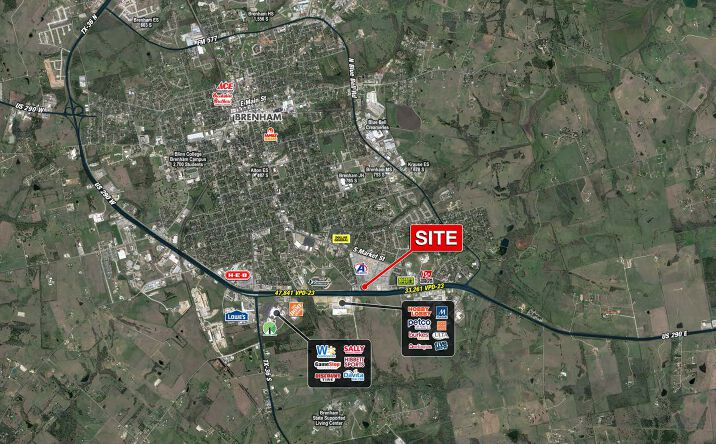 Pictures of Land property located at 1161 US Hwy 290 E, Brenham, TX 77833 for lease - image #1
