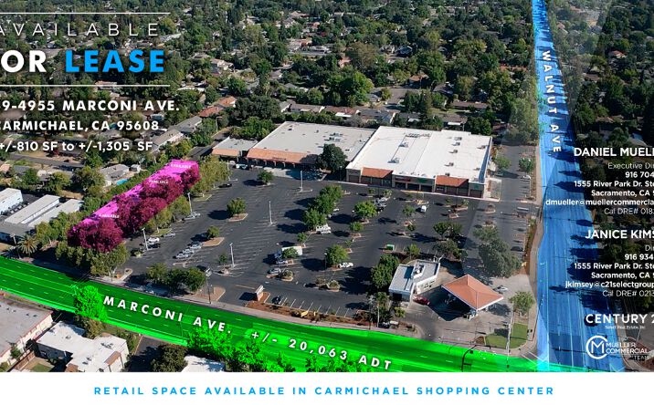 Pictures of Retail property located at 4949-4955 Marconi Ave, Carmichael, CA 95608 for lease - image #1