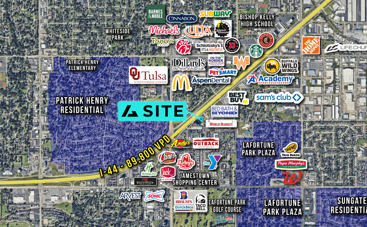 Pictures of Retail property located at 5154 E Skelly Dr, Tulsa, OK 74135 for lease - image #1