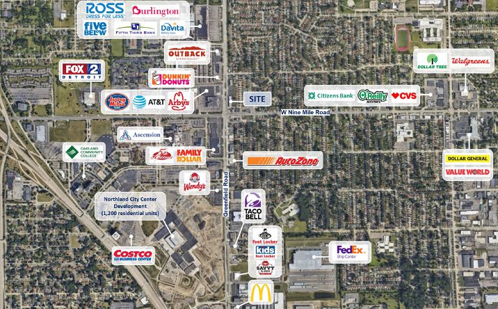 Pictures of Retail property located at 23300 Greenfield Rd, Oak Park, MI 48237 for lease - image #1