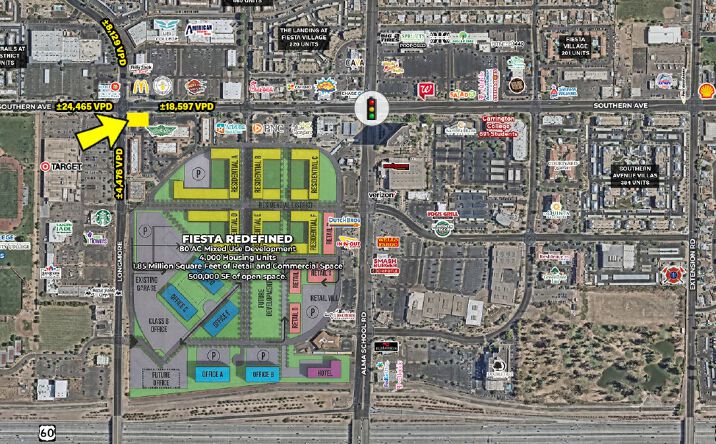 Pictures of Retail property located at Longmore & Southern Ave, Mesa, AZ 85202 for lease - image #1