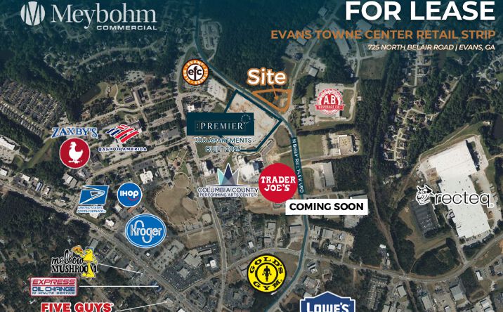 Pictures of Retail, Office, Restaurant property located at 725 N Belair Rd, Evans, GA 30809 for lease - image #1