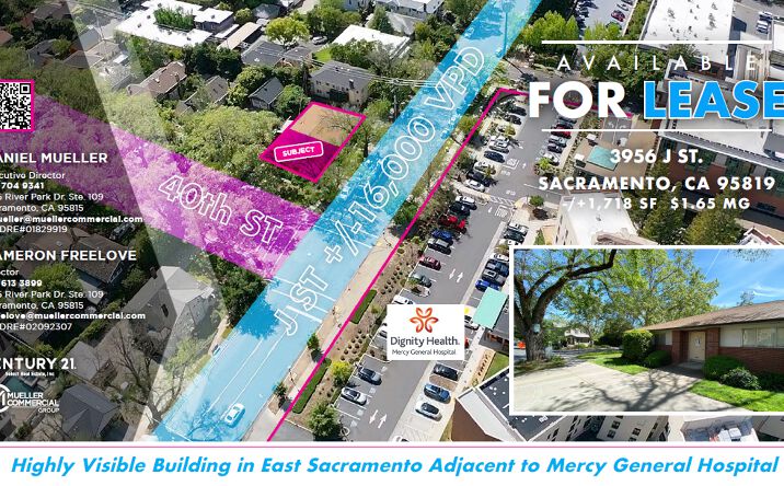 Pictures of Retail, Office property located at 3960 J St, Sacramento, CA 95819 for lease - image #1